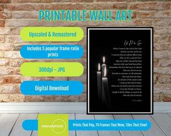 Poem Wall Art Let Me Go - Christina Rossetti PRINTABLE Poetry Vintage Victorian Decor Romantic Literature Art Digital Download - 300dpi