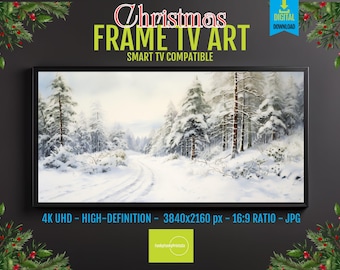 Winter Wonderland Art - Festive Christmas Scene - Samsung Frame TV Digital Download | 4K Winter Landscape | HD Screensaver