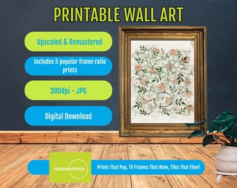 William Morris Art Vintage Floral Print, Botanical Wall Art, Nature Inspired Home Decor, Printable Arts & Crafts Wall Decor