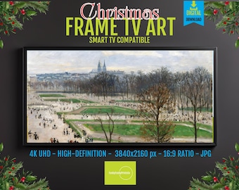Urban Park Autumn Frame TV Art, Tranquil Digital Landscape Download, 4K UHD Fall Decor for Samsung Frame Display