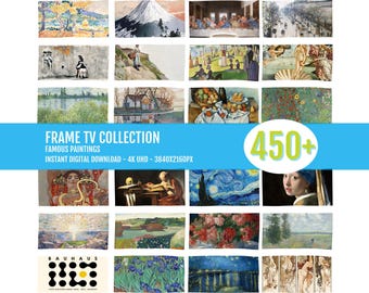FRAME TV Art Bundle: 450+ Iconic Masterpieces in 4K UHD, Classic Home Decor, Famous Paintings, Digital Collection for Instant Download, 124