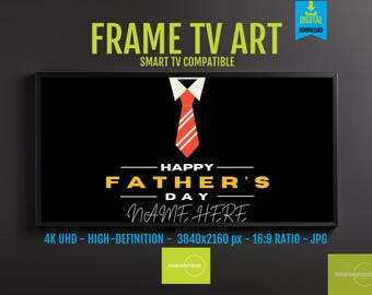 Samsung 4K Frame TV Art Personalized Digital Download, Unique Father's Day Gift for Dad, Custom Smart TV Screensaver Decor, 199