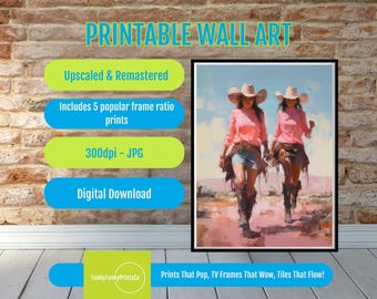 Pink Cowgirl Boots Print: Western Boho Dorm Decor (Digital JPG, 300dpi)