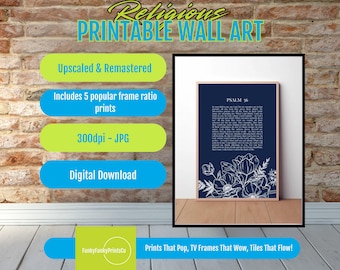 Psalm 56 Floral Scripture Print: Christian Bible Verse Art (Digital Download)
