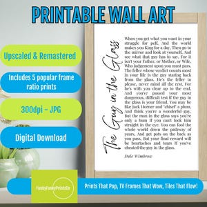 Guy in the Glass Poem Print: Dale Wimbrow Inspirational Wall Art (Digital Download)
