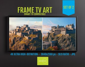 Edinburgh Castle Art: Scottish Virtual Travel (4K TV Download)