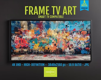 Urban Graffiti Wall Art: Abstract Street Style (4K Digital for Samsung TV)