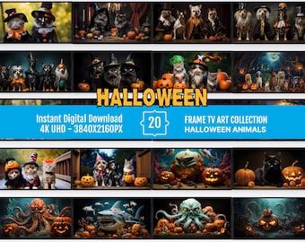 Vintage Halloween Art for Samsung Frame TV | Spooky 4K Screensaver & Autumn Decor | Digital Download Vintage Frame TV Art