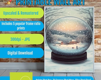 Festive Christmas Egg Watercolor Printable Wall Art, Vintage Holiday Kitchen Decor, Cottage Mantel Poster, Winter Dining Digital Download