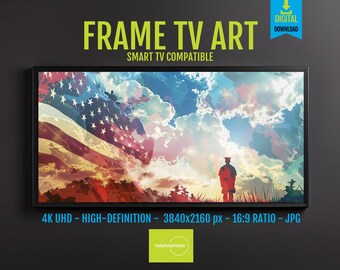 Samsung Frame TV Art Vintage American Flag, Patriotic Print for 4th of July, Independence Day, Memorial Day, Instant Digital Download, 10