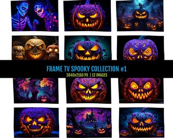 Pumpkin Patch Art for Samsung Frame Tv - Spooky Halloween Decor | Digital Download | Fall TV Art | 4K HD 16x9 Screensaver