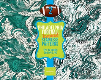 12x12 Seamless Tiles - Philly Football-Inspired Colors - Set of 2 | PRINTABLE Patterns, Digital Papers, 300 dpi JPG, Instant Download