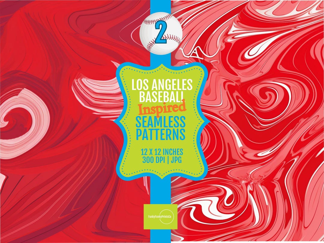 Los Angeles Baseball Colors Digital Paper Set – 12x12 Seamless 300dpi ...