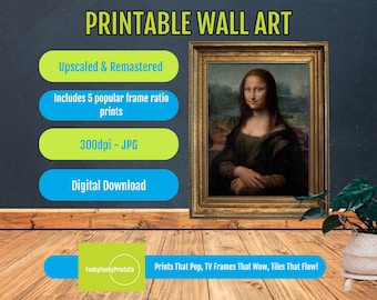 Mona Lisa Print: Da Vinci Renaissance Wall Art (Digital Download)