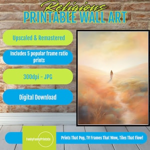 Abstract Jesus Art Print: Modern Christian Home Decor (Digital Download)
