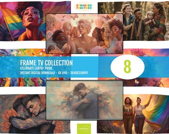 Samsung FRAME Tv Art LGBTQ Pride Decor, Set of 8 - Digital Download - Lgbtq Collection | 4k Screensaver | Pride Flag Art Tv | 4k HD 16x9