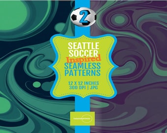 Seattle Soccer Ball Art: Colorful Abstract Patterns (Digital Download 12x12 PNG/JPG Files)