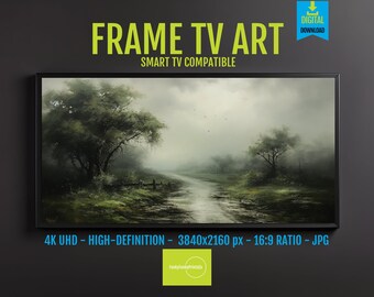 Landscape Art Winding Road Nature Print | Tranquil 4K UHD Samsung Frame TV Digital Wall Art Download with Realism & Mystery