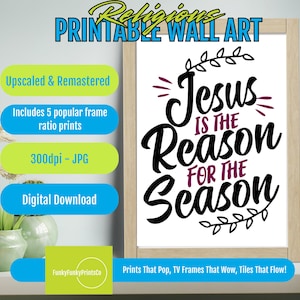 Jesus is the Reason Print: Purple Christian Home Decor (Digital Download