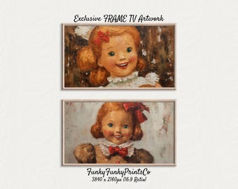 Gingerbread Girl Frame TV Art: Holiday Theme (4K Digital Download)
