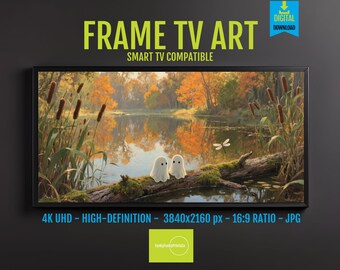 Ghosts by Autumn Waters: Cute Cartoon Art (Samsung Frame TV 4K)