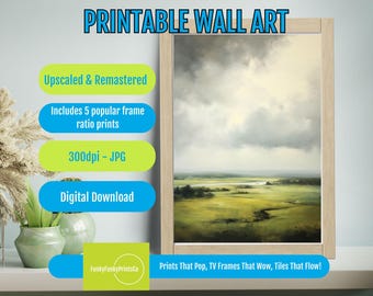 PRINTABLE Wall Art - English Countryside Painting Individual Print, Rustic Home Decor, Digital Download, Enhance Your Home