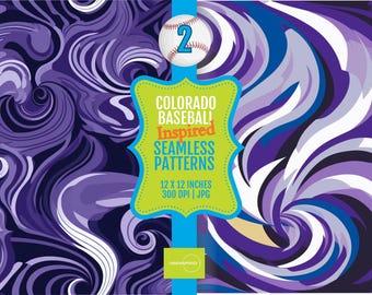 PRINTABLE Tiles 12x12 Seamless Pattern - Colorado Baseball Inspired Colors Digital Download, 300dpi JPG, PRINTABLE Patterns & Papers