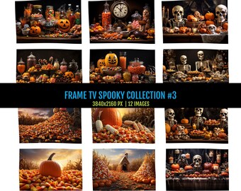 Trick Or Treat 4K Art for Samsung Frame TV | Instant Digital Download | Halloween Farmhouse Rustic Style | Frame TV Decor