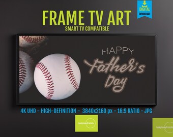 Father's Day TV Art 4K Sports | Samsung Frame TV Digital Download | Celebrate Dad Gift | HD Father's Day Screensaver Decor, 22