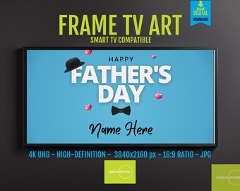 Personalized 4K Frame TV Art for Samsung, Instant Digital Download, Unique Father's Day Gift, Gallery Wall Decor, TV Art for Dad, 39