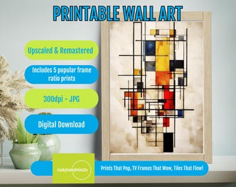 PRINTABLE Wall Art Cloud Abstract Print for Living Room, Colorful Modern Geometric Minimalist Decor, Instant Download, Unique Gift Idea