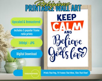 Inspirational Christian Wall Art: God's Love Quote (Digital Download)