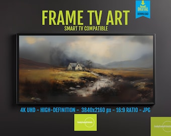 Moody Forest Landscape Frame TV Art, Rustic Woodland Scene Digital Download for Samsung Frame & 4K HD TVs