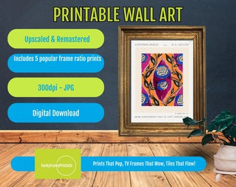 Samarkande Plate 4 by E.A. Seguy - Vibrant Textile Art Exotic Vintage Decor Bold Botanical, Art Deco Print, Floral Pattern, Oriental Motif