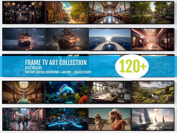4K TV Art, 120 Scenic Nature Images, Frame TV Screensaver (Digital Download)