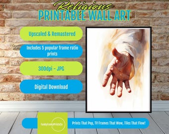 Jesus Hand Art Print: Christian Home Decor (Digital Download)