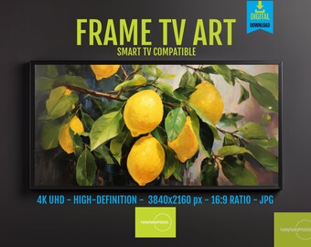 Lemon Tree Digital Art, Bright Nature Screensaver (4K for Samsung Frame TV)