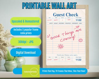 Good Things Are Coming Print: Guest Check Art, Modern Office Decor (Digital Download)