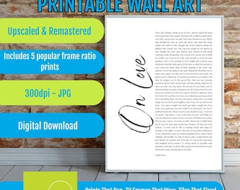 Kahlil Gibran Quote, Wall Art PRINTABLE - Love Poem Verse from The Prophet, Inspirational Valentines Day Gift for Him or Her, Downloadable