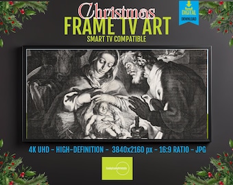 Nativity Scene Digital Art - Mary, Joseph, Infant Jesus for Samsung Frame