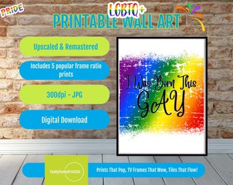 Rainbow Pride Wall Art: LGBTQ Home Decor (Digital Download)