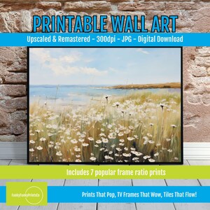 Coastal Wildflower Print: Beach House Nature Art (Digital Download)