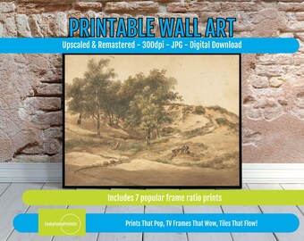 Vintage Landscape PRINTABLE Wall Art - Retro Scenery - Digital Nature Wall Decor Download, Home Decor Print, Scenic Art Print