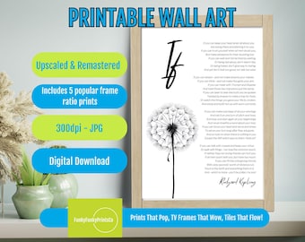 Kipling Poem 'If' Print: Motivational Literary Wall Art (Digital Download)