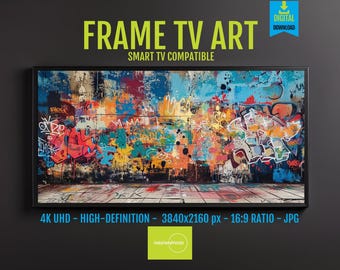 Urban Graffiti Art for Samsung Frame TV: 4K Abstract Street Art (Digital Download