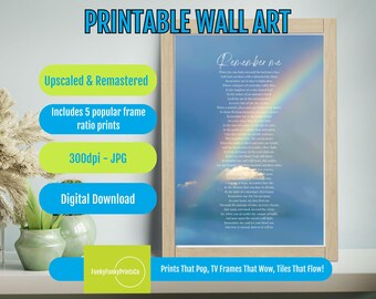Memorial Poem Art Print: Sympathy Gift, Remembrance Keepsake (PDF Downloadable File)