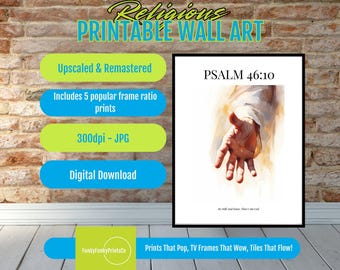 Psalm 91 Bible Verse Print – Christian Scripture Wall Art | Modern Typography | Minimal Neutral Decor | Instant Download