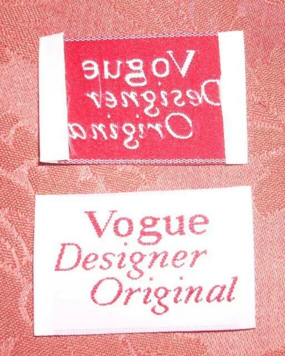 Original Vtg. Vogue Designer Original Clothing Fas