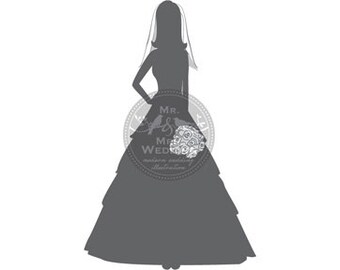 Silhouette Wedding Program - Bride 2