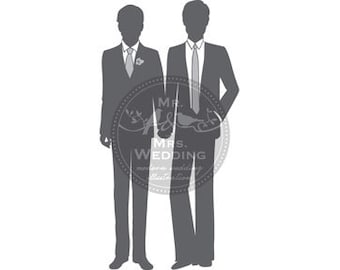 Silhouette Wedding Program - Gay Couple 10
